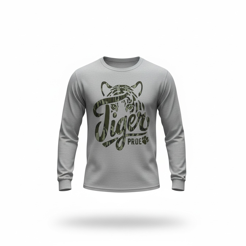 Camo Tiger Pride Long Sleeve Shirt