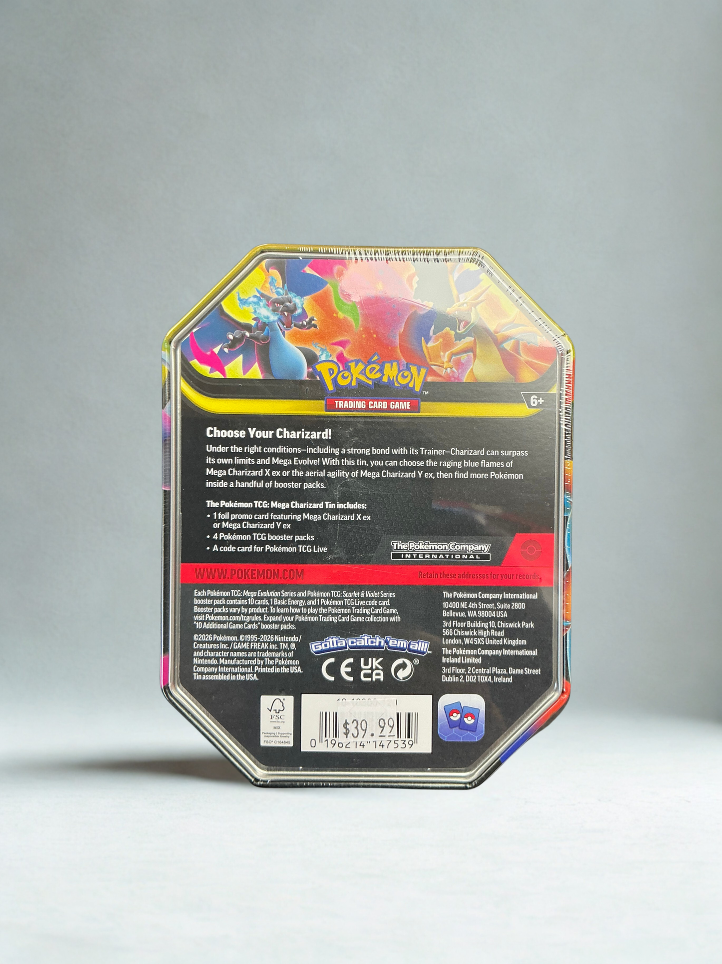 Pokémon TCG: Mega Charizard Tin