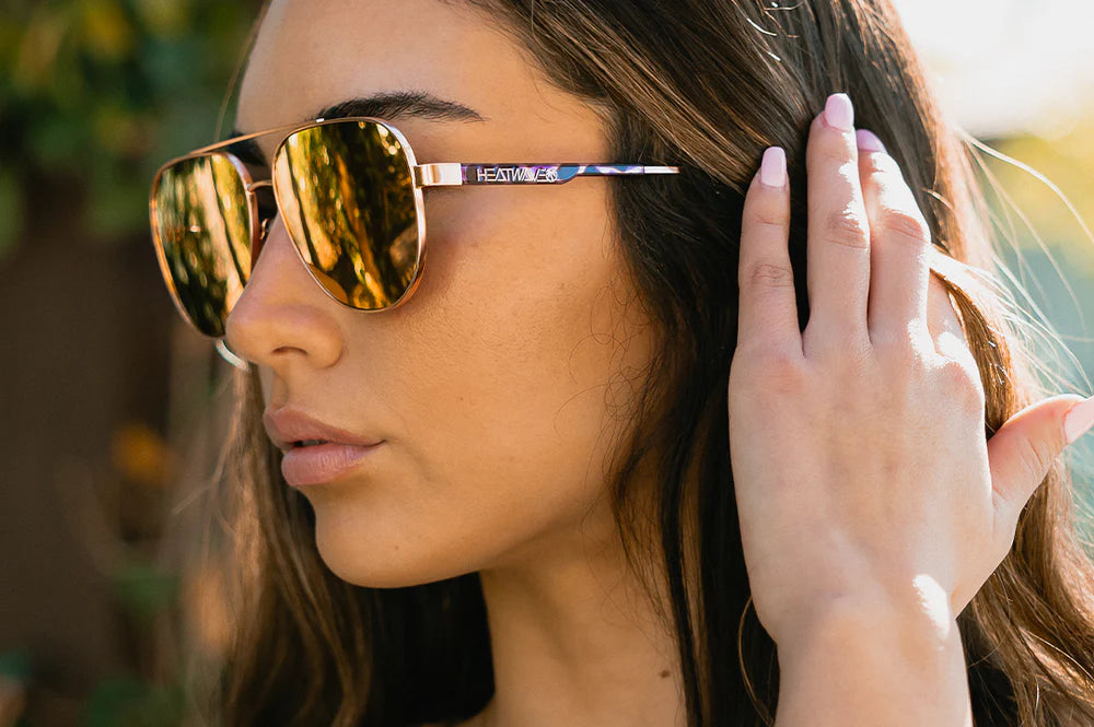 Incline Sunglasses: Velvet Tortoise Frame Rose Gold Lens
