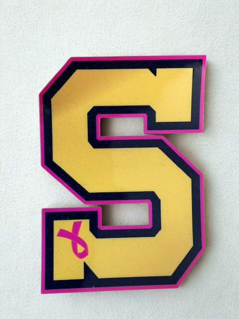 Pink Ribbon Shafter "S" Sticker