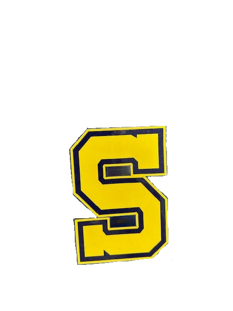 Blue and Gold Shafter "S" Sticker
