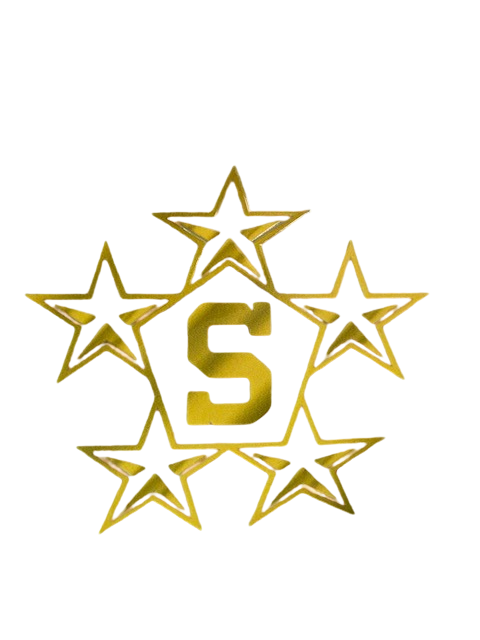 Gold Shafter "S" Sticker