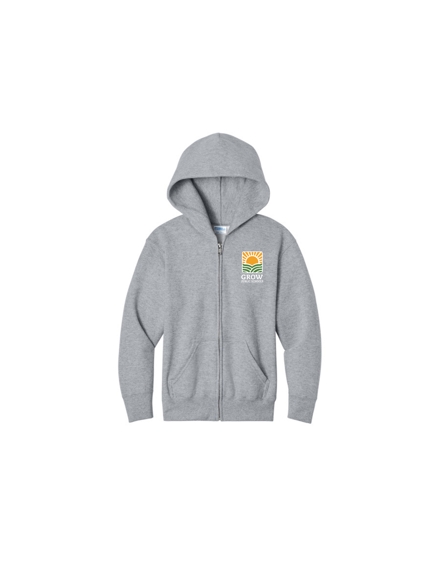 Youth Grey Zip Up Hoodie