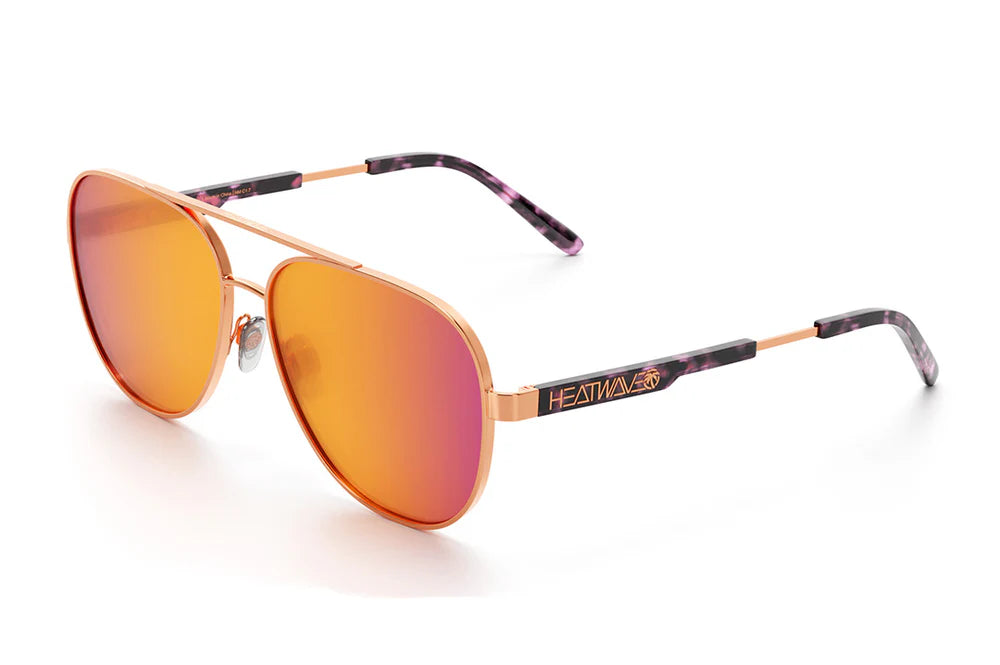 Incline Sunglasses: Velvet Tortoise Frame Rose Gold Lens