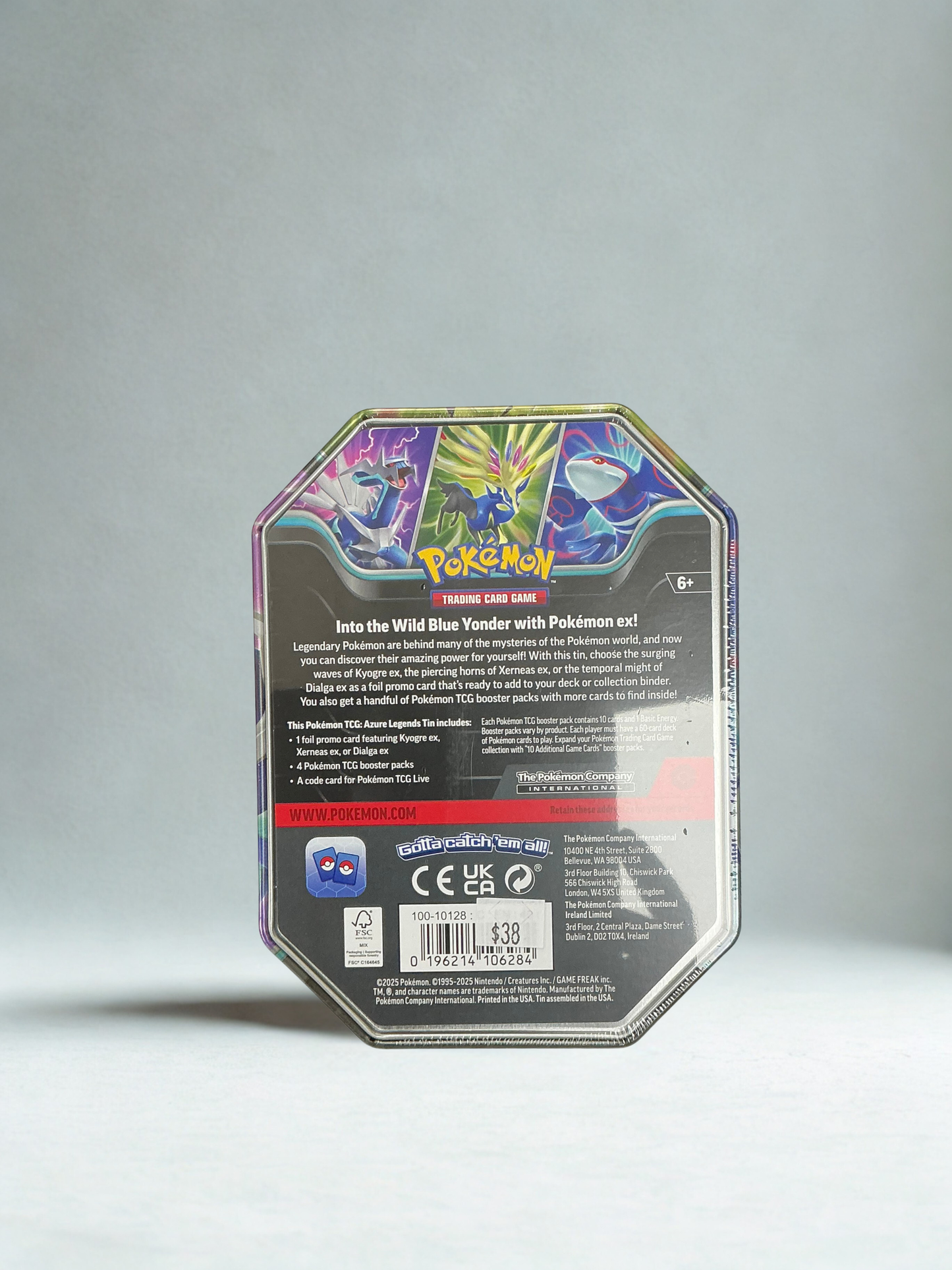 Pokémon TCG: Azure Legends Tin [Dialga ex] (International Version)