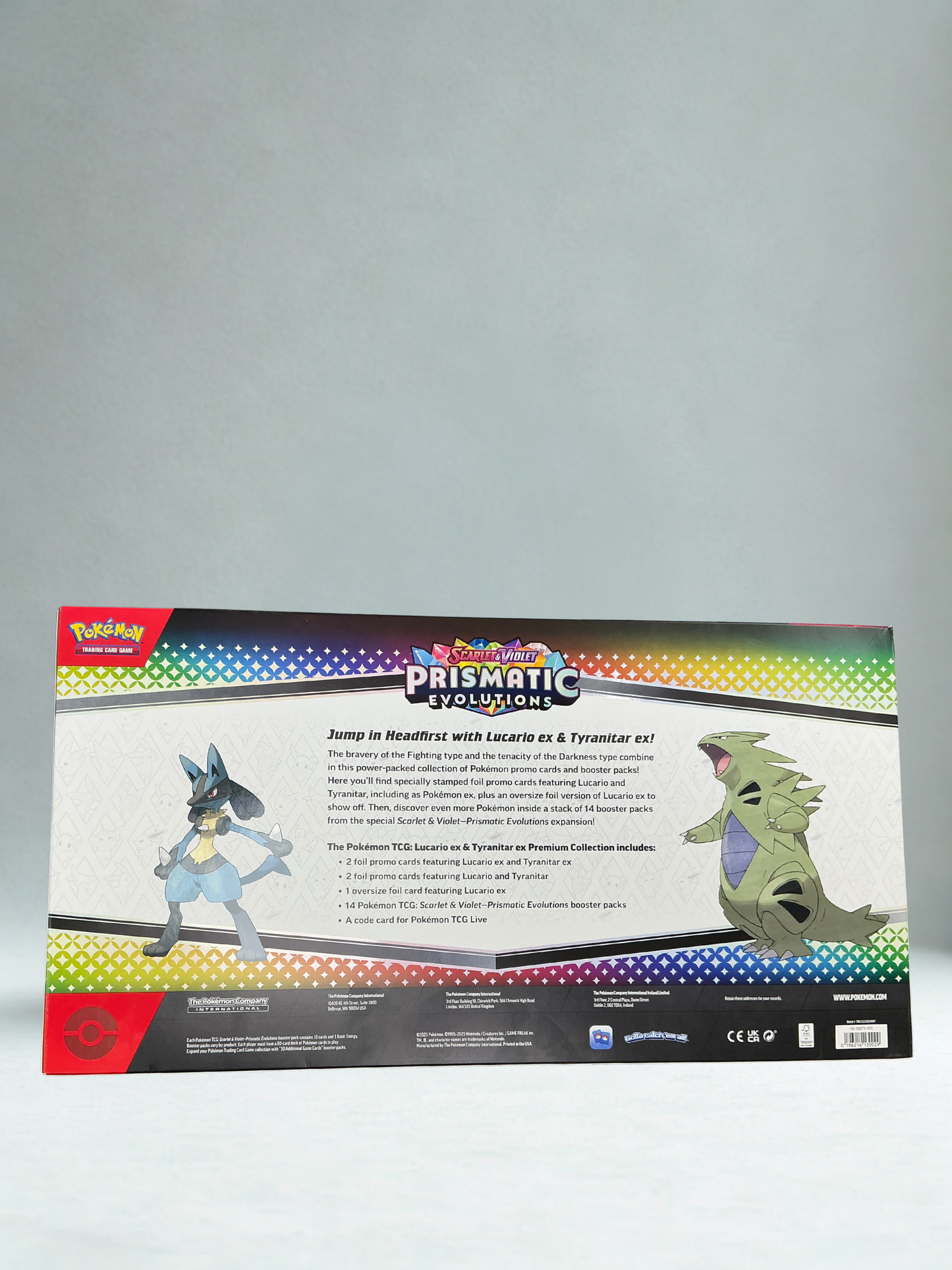 Pokémon TCG: Prismatic Evolutions Lucario ex & Tyranitar ex Premium Collection