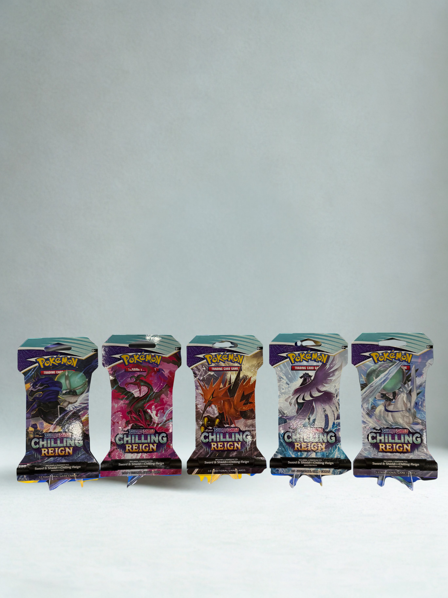 Pokémon TCG: Chilling Reign Sleeved Booster Pack Art Bundle [Set of 5]
