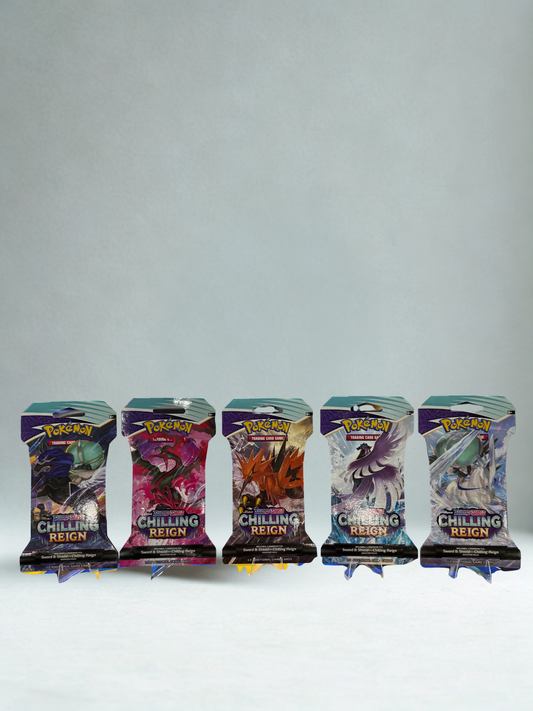 Pokémon TCG: Chilling Reign Sleeved Booster Pack Art Bundle [Set of 5]