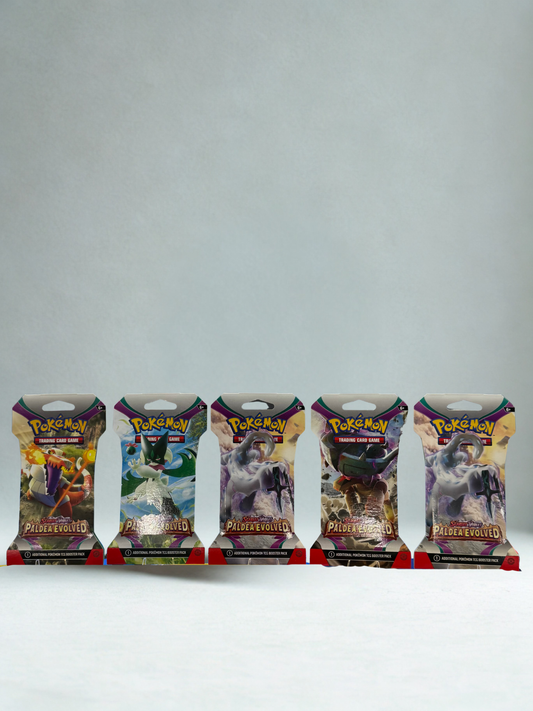 Pokémon TCG: Paldea Evolved Sleeved Booster Pack Art Bundle [Set of 5]
