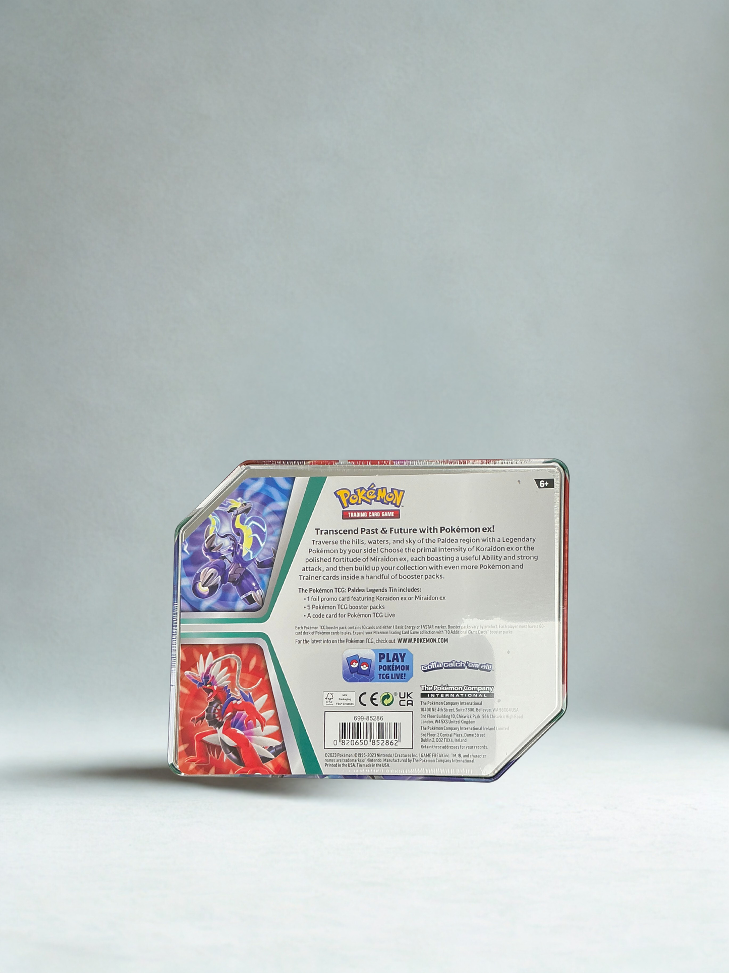 Pokémon TCG: Paldea Legends Tin Miraidon ex