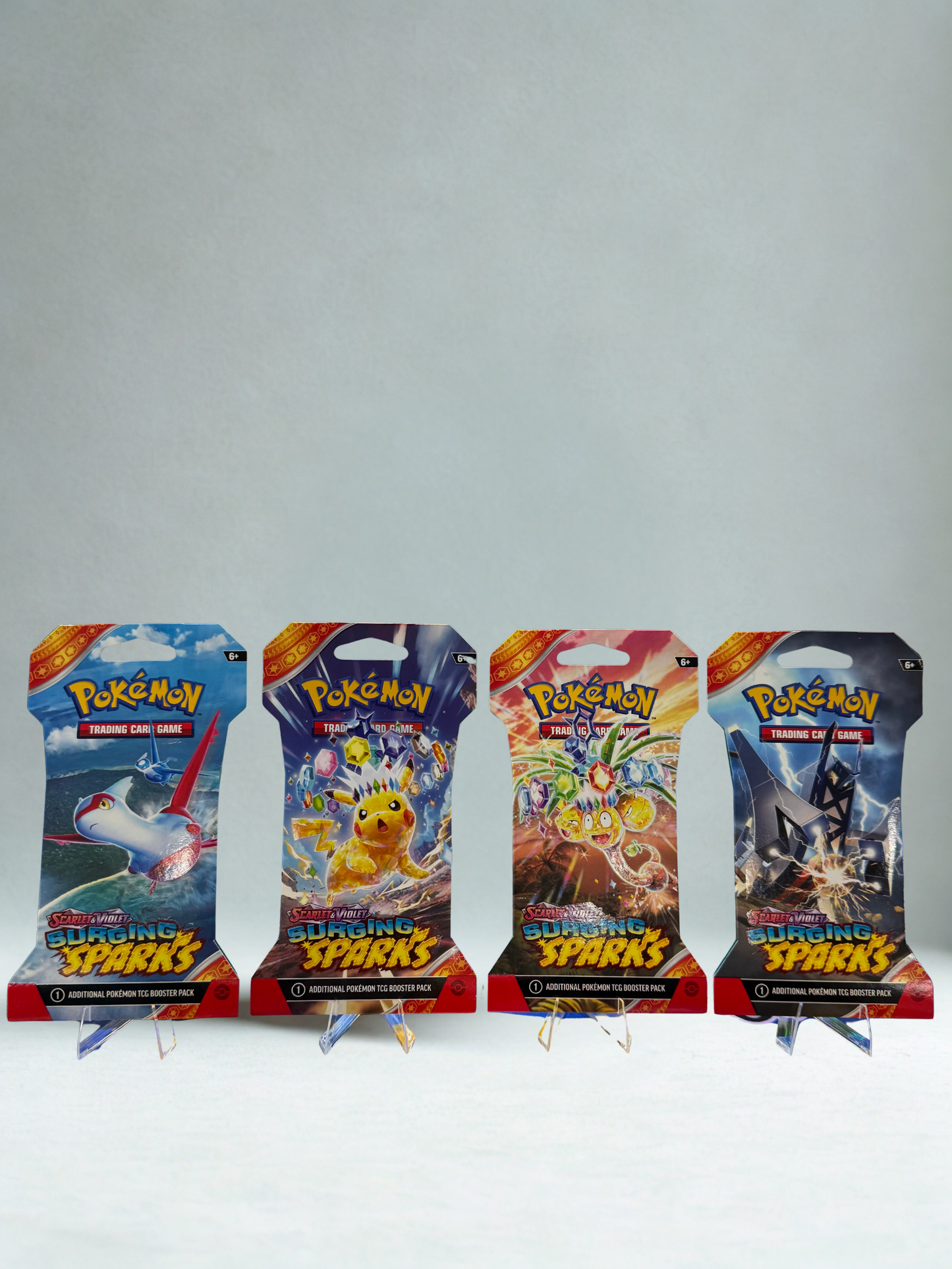 Pokémon TCG: Surging Sparks Sleeved Booster Pack Bundle [Set of 4]