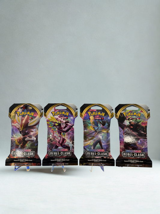 Pokémon TCG: Rebel Clash Sleeved Booster Pack Art Bundle [Set of 4]