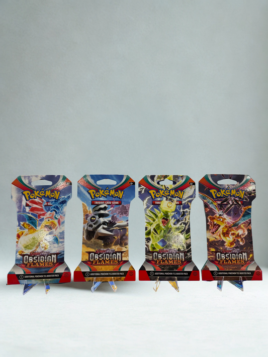 Pokémon TCG: Obsidian Flames Sleeved Booster Pack Art Bundle [Set of 4]